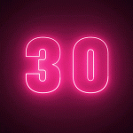 gif of numeral 30