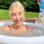 Woman Having Ice Bath